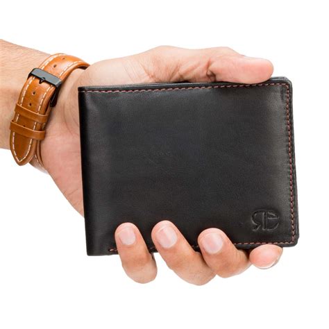 black leather wallet men.